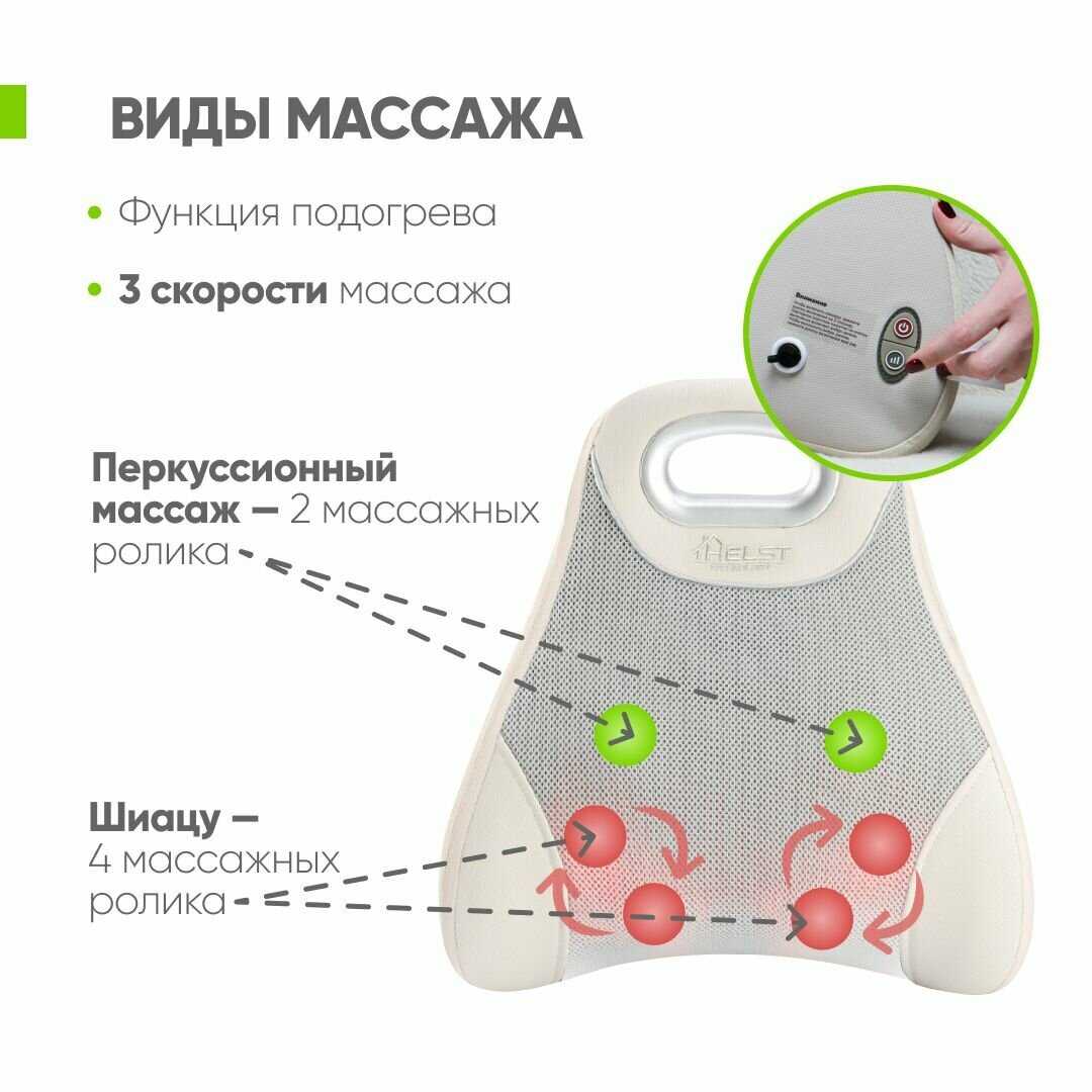 Портативный массажер HELST Портативный массажер с подогревом (HMC-600GY) фотография 1