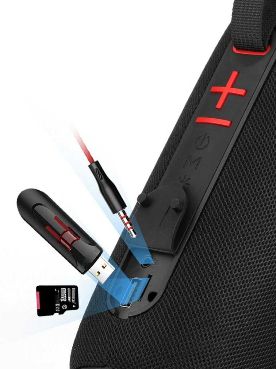 Колонка блютуз Портативная колонка (с FM радио и USB флешкой) фотография 20
