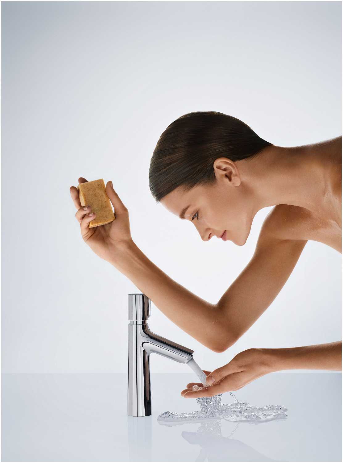 Смеситель для раковины (умывальника) hansgrohe Talis Select S 72043000, нажимной фотография 1
