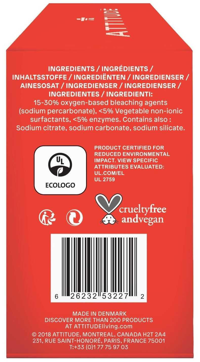 ATTITUDE Эко таблетки для посудомоечных машин, гипоаллергенные, растворимая оболочка, 26 шт фотография 5