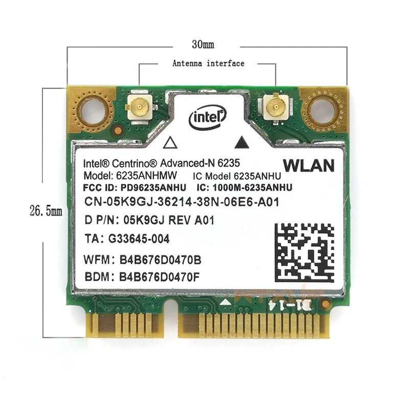 Сетевая карта Intel Двухдиапазонная сетевая карта Intel 6235AN фотография 3