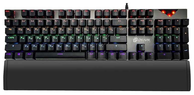 Клавиатура Оклик 935G RAGNAR механическая черный USB Multimedia for gamer LED фотография 1