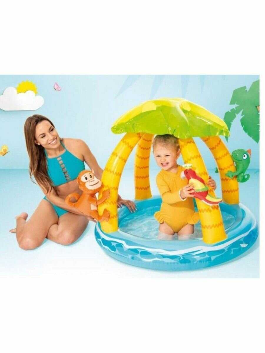 Детский надувной бассейн intex Тропический остров (58417) фотография 13