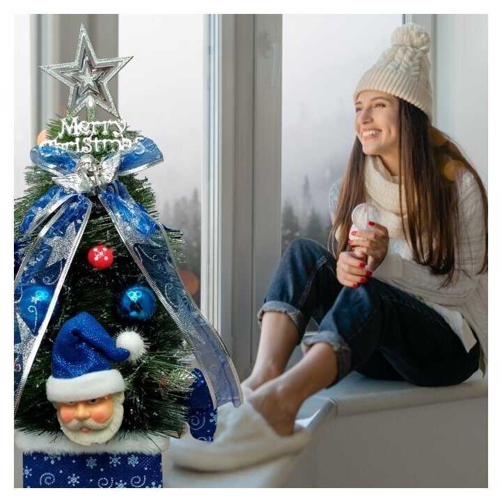 Новогодняя ёлка декоративная настольная фотография 2