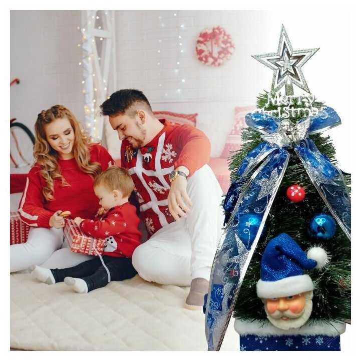 Новогодняя ёлка декоративная настольная фотография 3