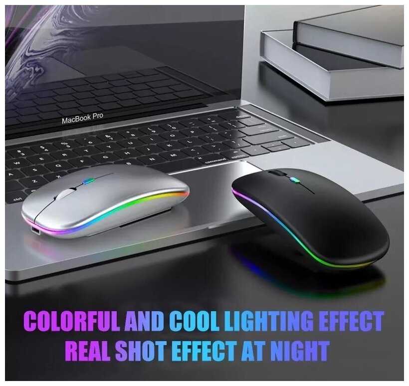 Беспроводная перезаряжаемая Bluetooth + Wireless мышь Booox фотография 2