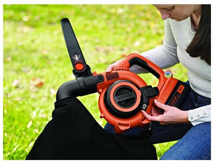 Аккумуляторная воздуходувка BLACK+DECKER GWC3600L20-QW фотография 1
