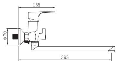 Смеситель на ванну Potato P22222-9 фотография 1