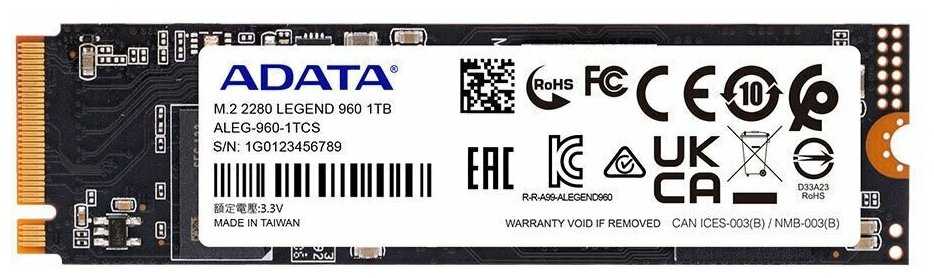Твердотельный накопитель ADATA M.2 ALEG-960 (1TCS) фотография 6