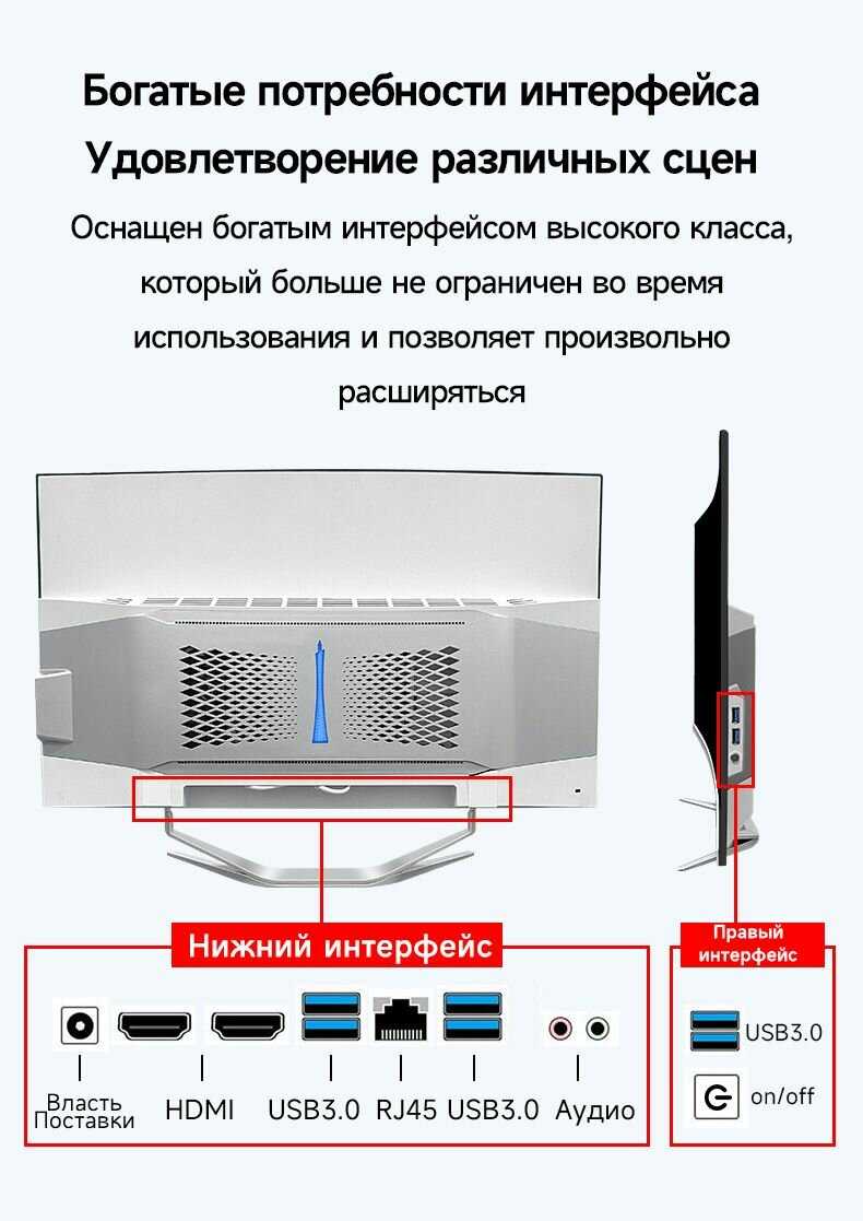 Моноблок Intel Моноблок (Intel Core i5-7400, RAM 16 ГБ, SSD 1024GB) фотография 12