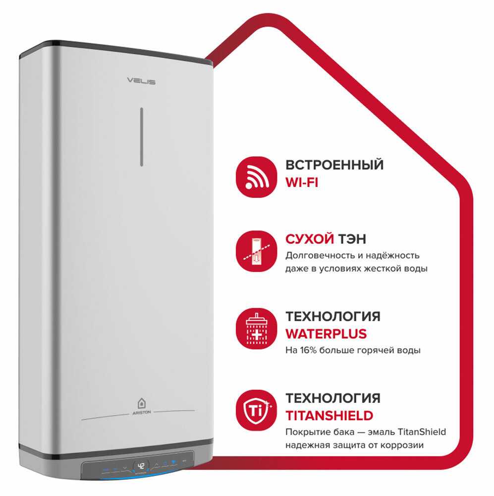 Накопительный водонагреватель электрический Ariston VELIS LUX ABSE DRY WIFI 50 фотография 7