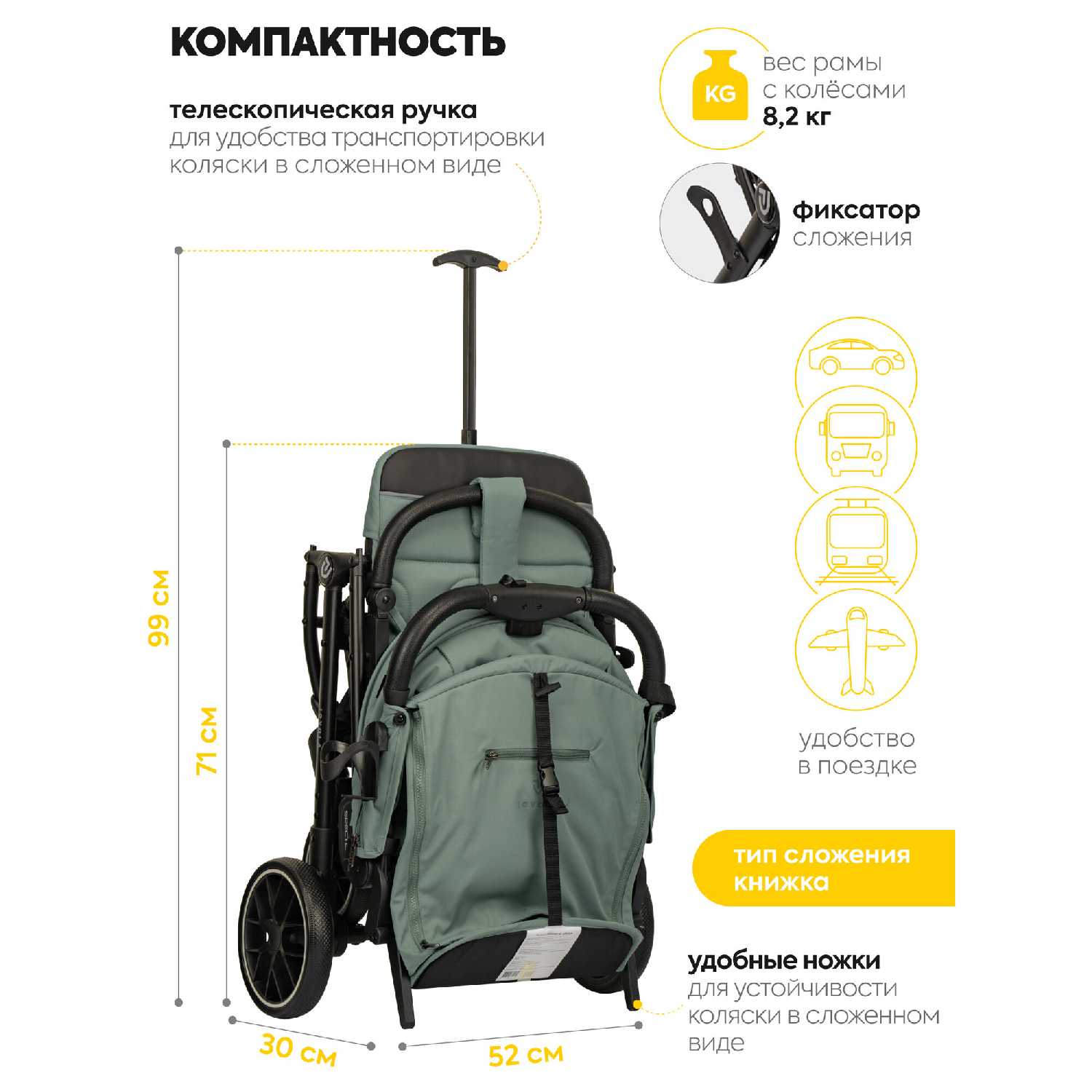 Коляска прогулочная детская Jovola Specter (IN260) фотография 10