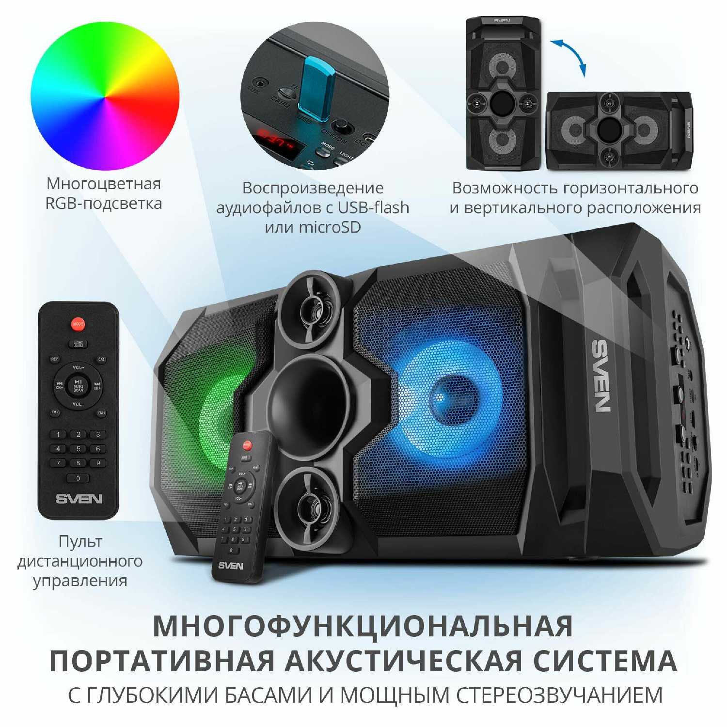 Портативная колонка SVEN PS-655 фотография 3