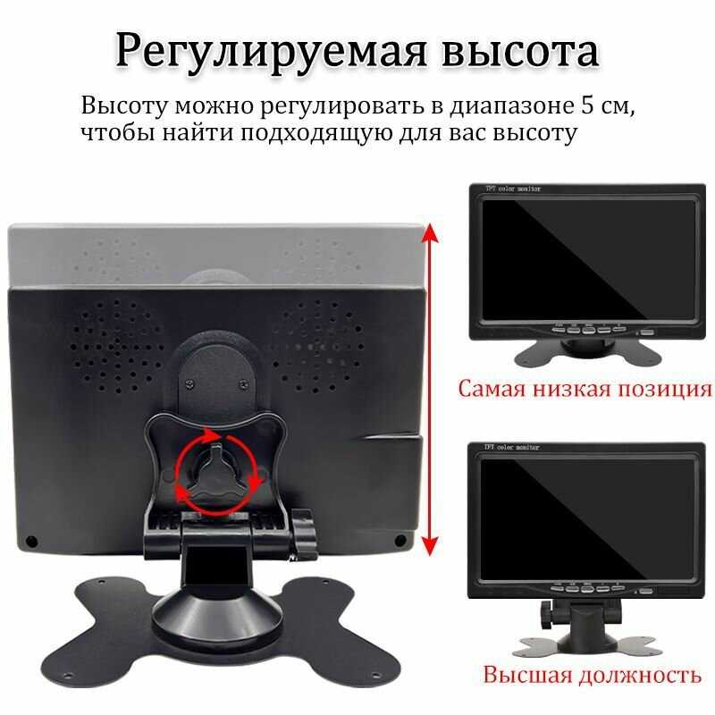 Автомобильный монитор CCD [7 дюймов, 12/24V, дистанционное управление] фотография 3