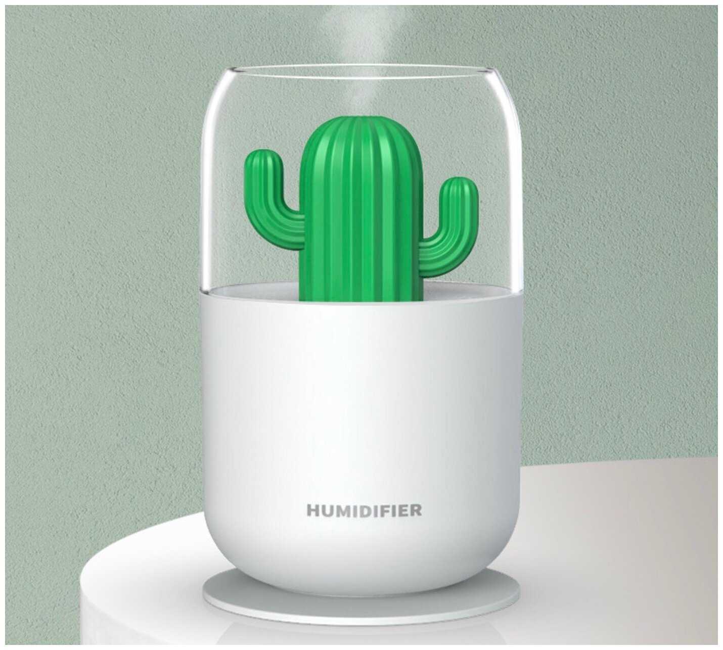 Портативный настольный увлажнитель воздуха MyPads Портативный настольный увлажнитель воздуха с ночником кактус (M-157468) фотография 2