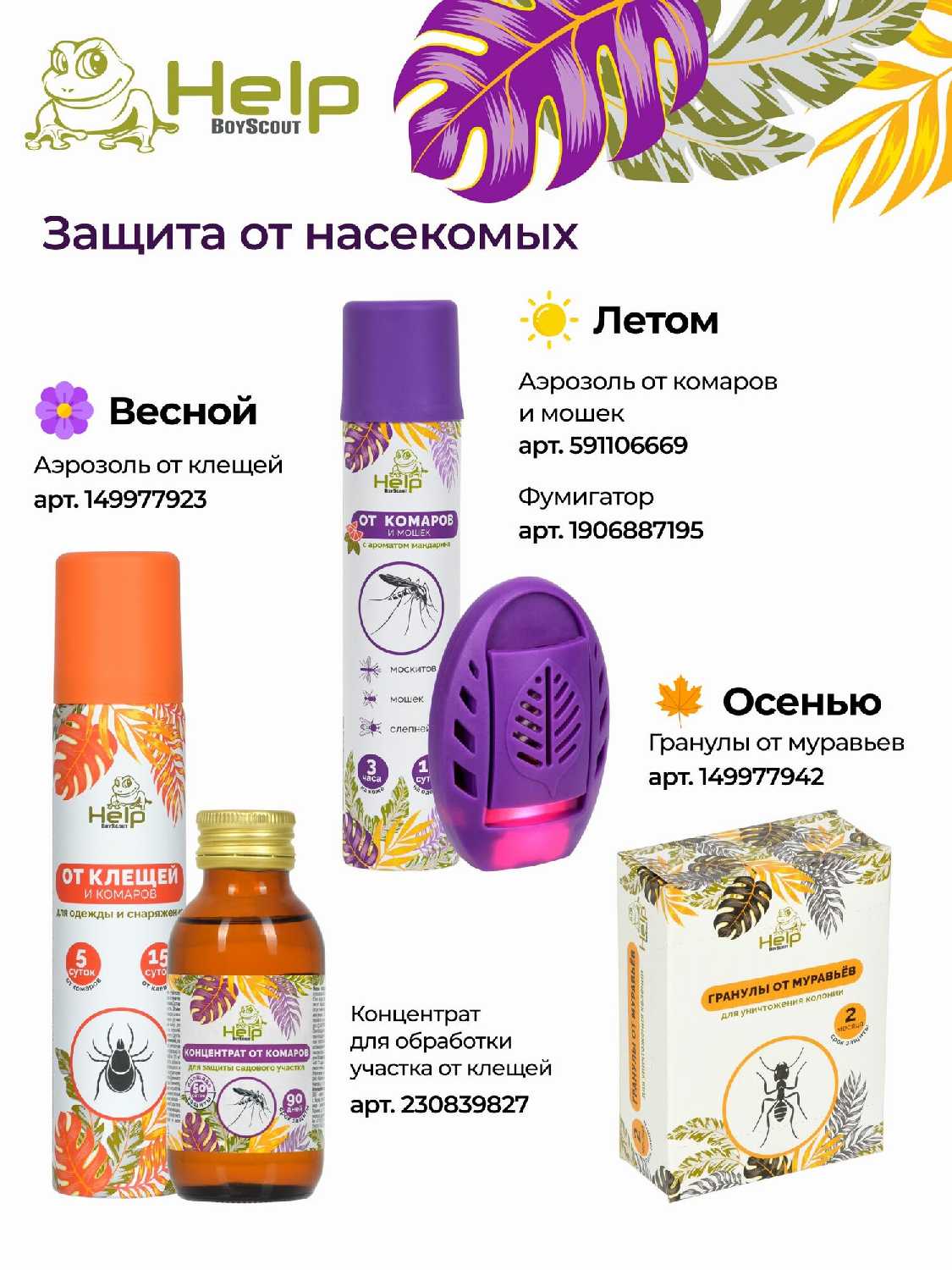 Набор от насекомых HELP Набор от насекомых (4 секции) фотография 23