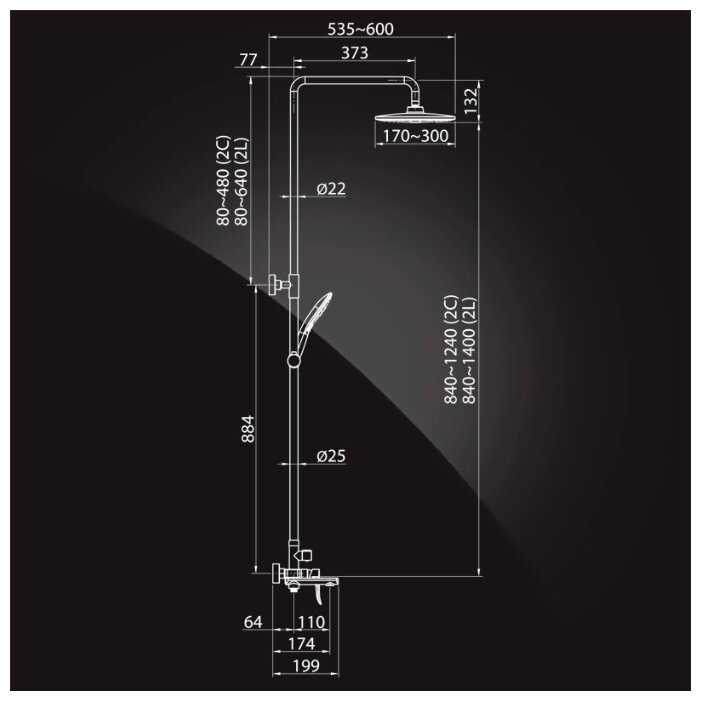 Душевой комплект Elghansa 2305599-2L (Set-14), фотография 3