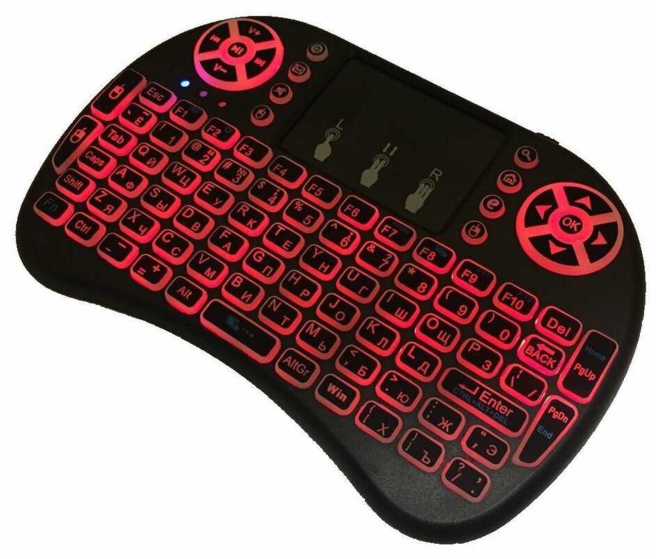 Мини клавиатура беспроводная Backlit с тачпадом фотография 1