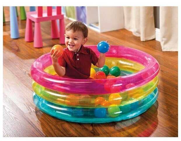 Бассейн Intex Classic Three Ring Baby Ball Pit (48674) фотография 5