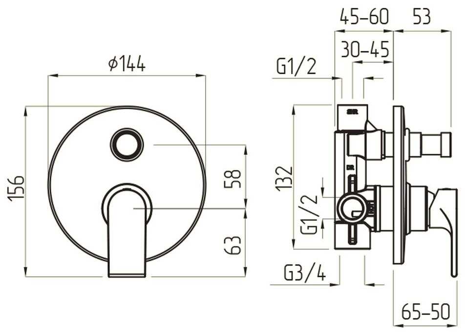 Смеситель для душа MIGLIORE Tenesi ML.TEN-6672 CR, рычажный фотография 1