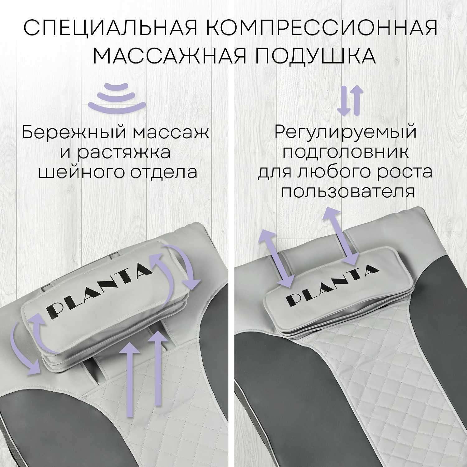 массажный матрас PLANTA MM-7000 [компрессионный массаж спины и шеи, бережная растяжка] фотография 4