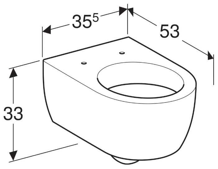 Чаша унитаза GEBERIT iCon 204000 с горизонтальным выпуском фотография 8
