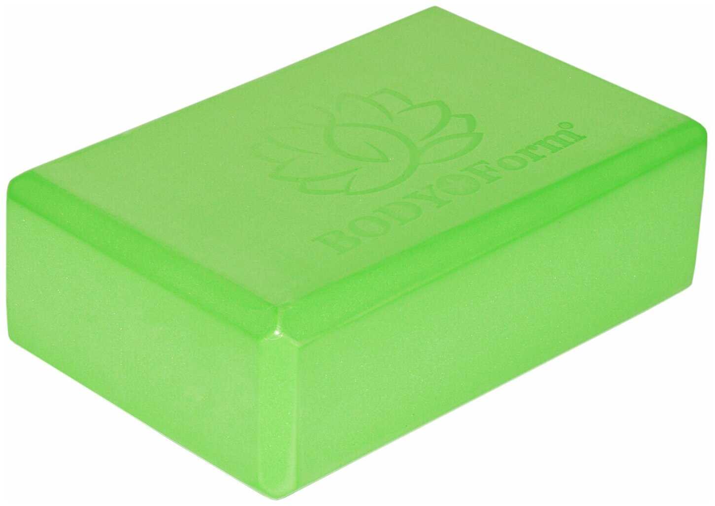 Блок для йоги BodyForm BF-YB02 Зеленый