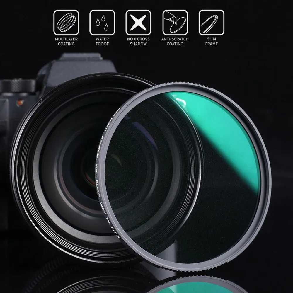 Рассеивающий смягчающий фильтр K&F Concept Nano-X Black Mist 1/4 55mm фотография 6