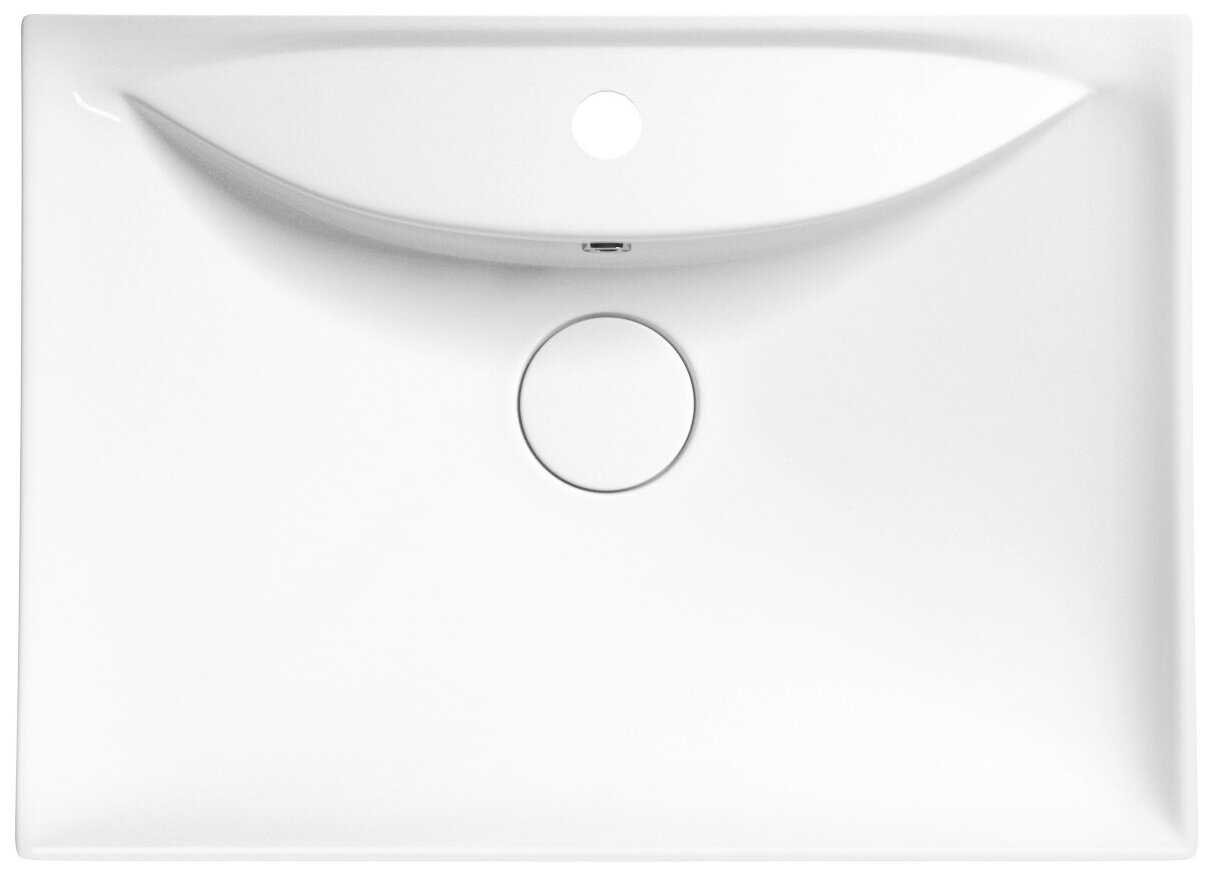 Накладная раковина для ванной комнаты Wellsee Cerulean 151001000, ширина умывальника 60 см, цвет глянцевый белый фотография 2