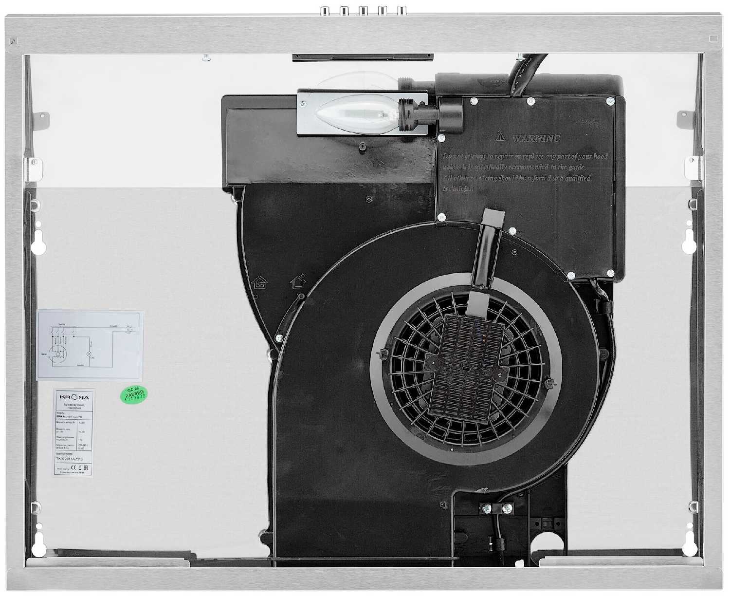 Вытяжка кухонная KRONA LOTTE 600 inox PB фотография 6