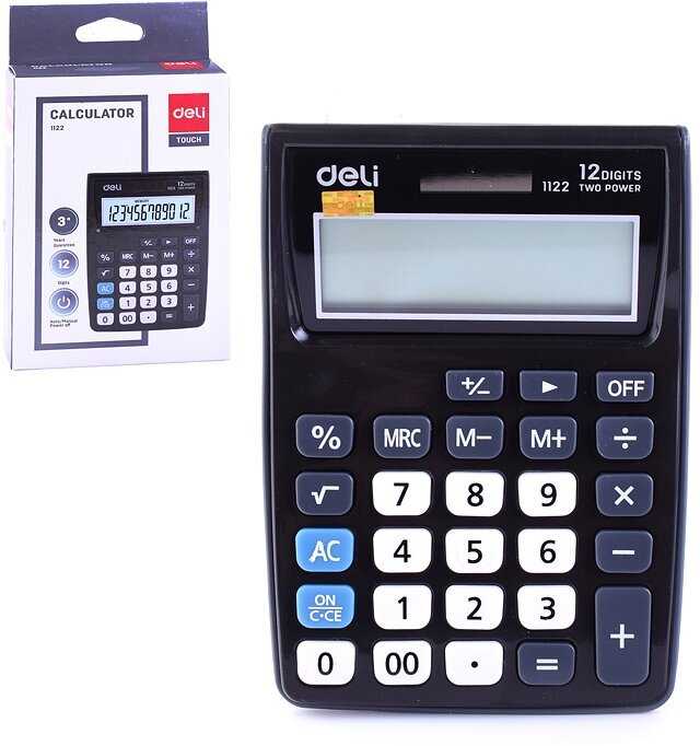 Калькулятор Deli EM120 (12р) фотография 2