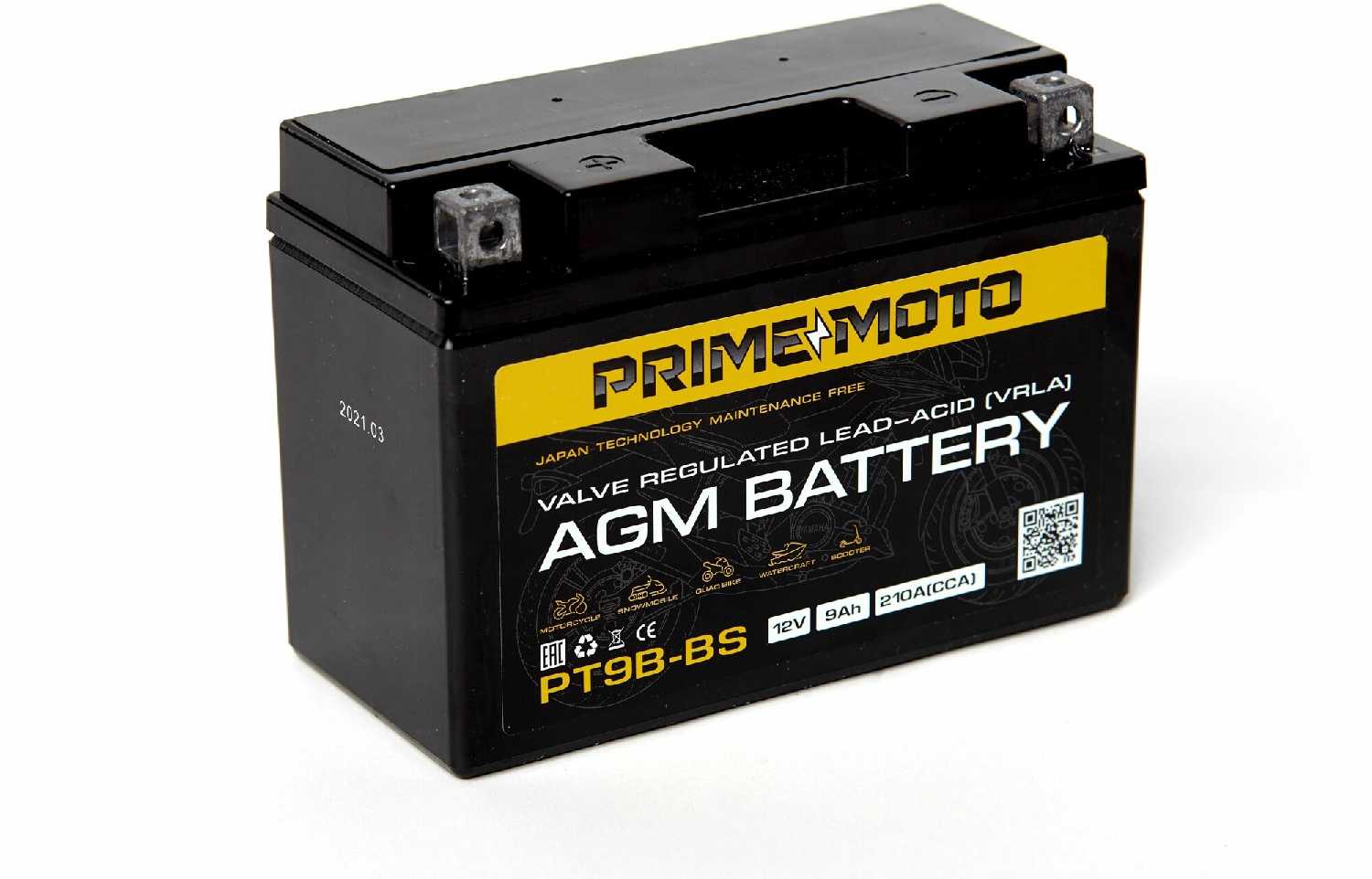 Мото Аккумулятор PRIME MOTO (СТ1216.1, YTX16-BS) фотография 9