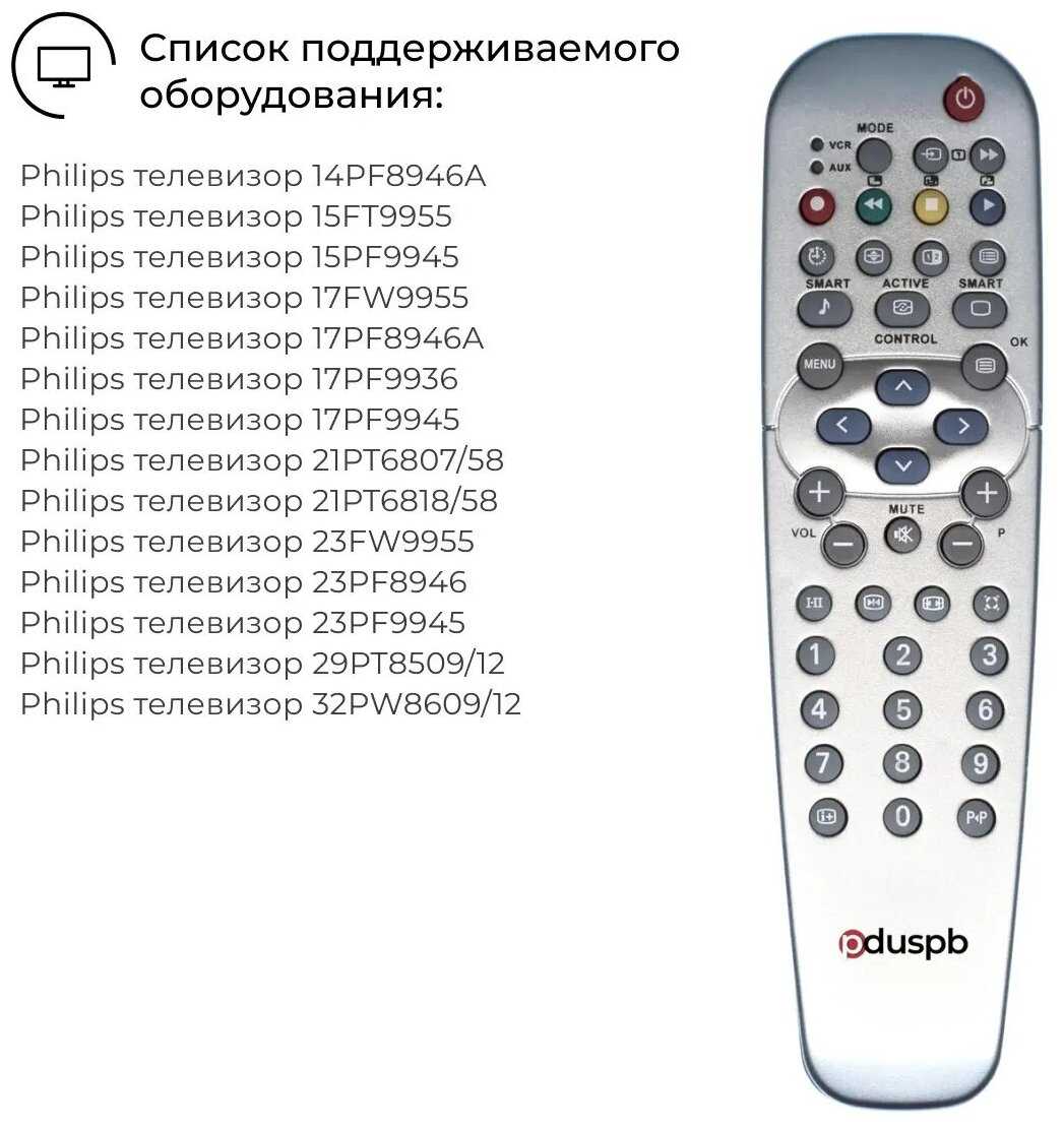 Пульт PDUSPB для Philips RC19042011/01 (RC19042004/01, RC-19042003/01) фотография 3