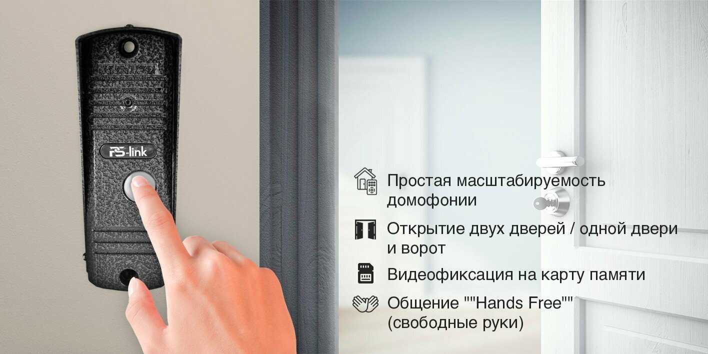 Комплект видеодомофона PS-link KIT-706DP-201CR фотография 4