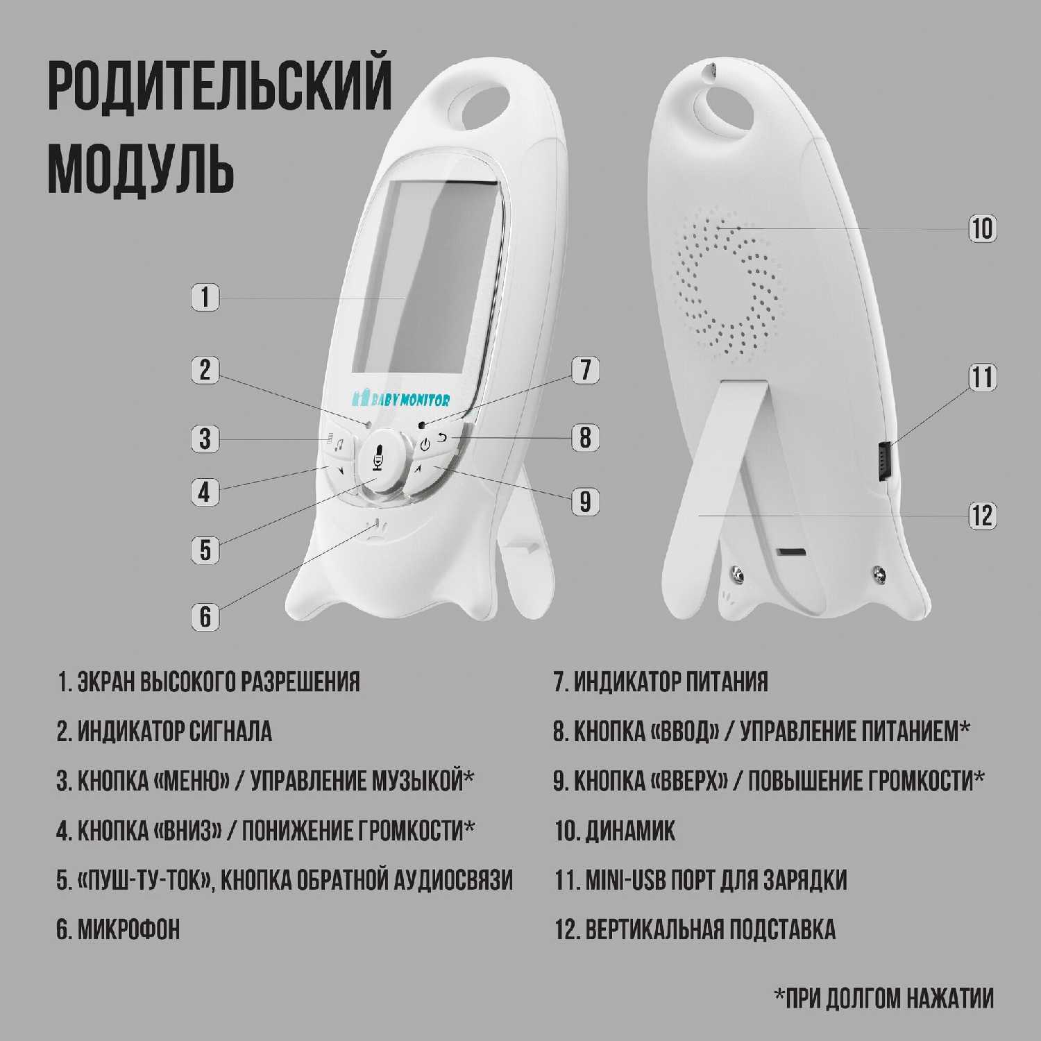Беспроводная цифровая видеоняня Evo Mama с двусторонней аудиосвязью фотография 15