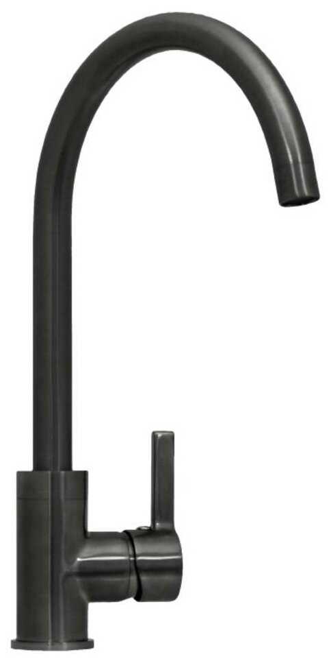 Смеситель для кухни Seaman Barcelone SSL-5815 Black Pearl (Polish + Satin) черный жемчуг, одна ручка, классический