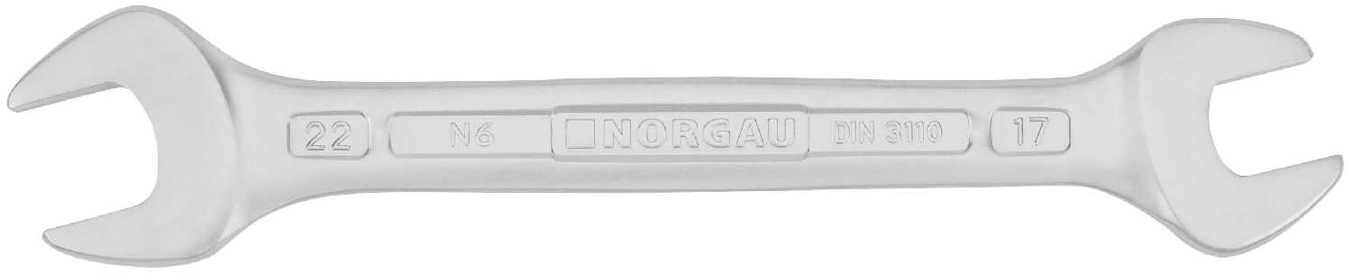 Гаечный ключ 17х22 мм NORGAU Industrial, двусторонний рожковый, 