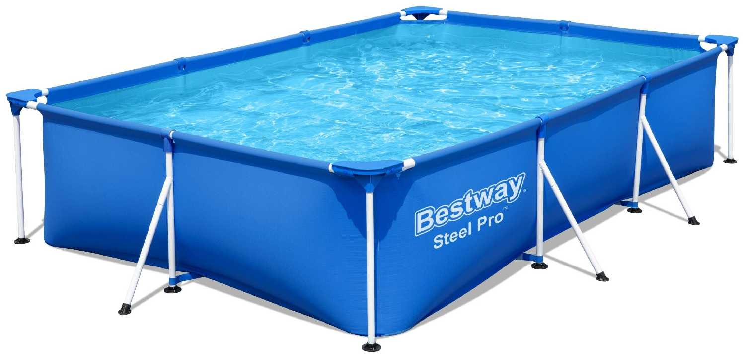 Бассейн прямоугольный на стойках Bestway 56411 (ф-тр 58381, к-дж 58093) р300х201х66см, 3300л фотография 1