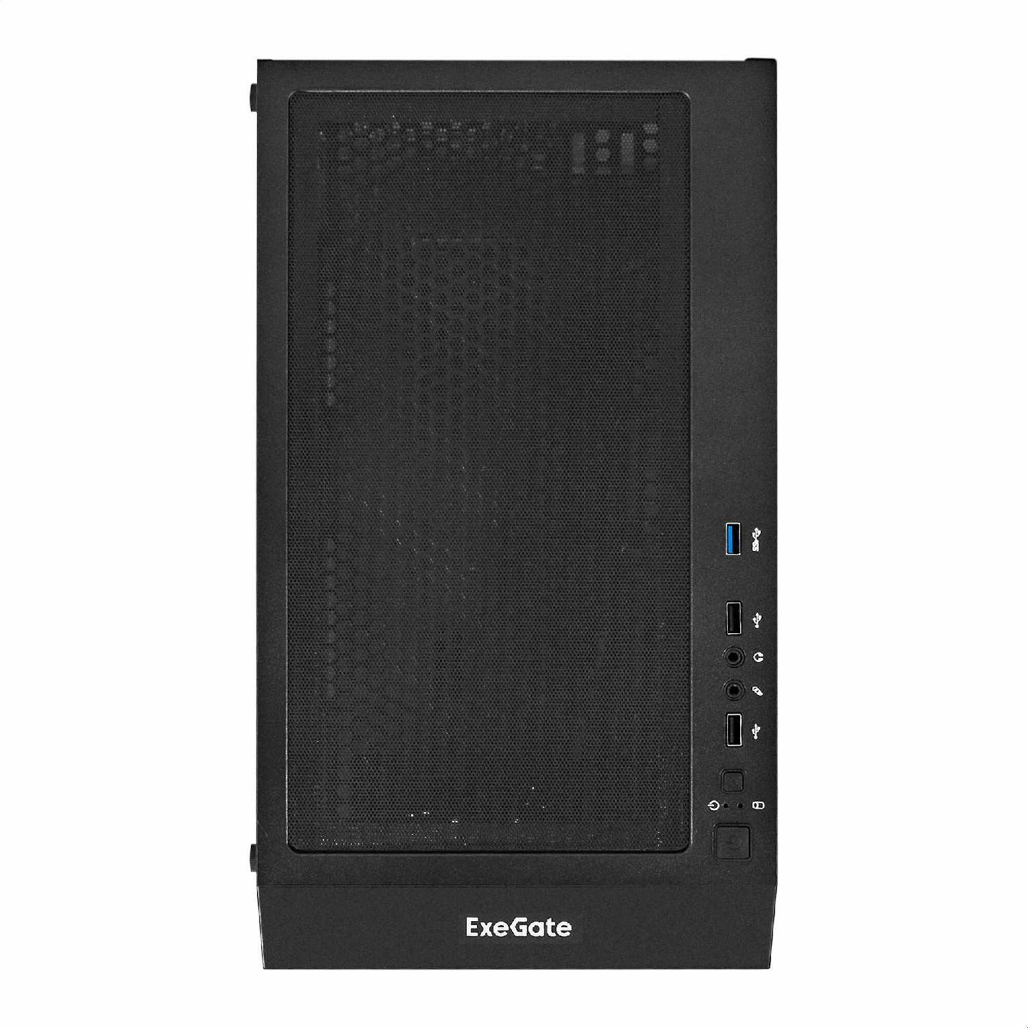 Корпус ExeGate EVO-5001A-450NPX (ATX, БП 450NPX, 2USB+1USB3.0+HD Audio, 3 вент.12см с RGB подсветкой, боковая панель - закаленное стекло) фотография 18