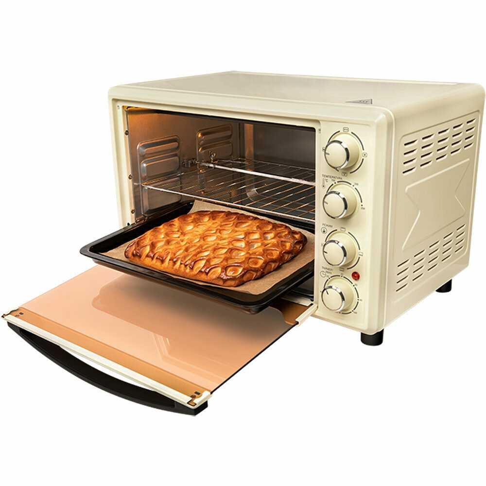 Мини-печь NORDFROST RC 350 W, электрическая настольная духовка, 1600 Вт, 35л, конвекция, гриль, таймер до 120 минут, 3 режима нагрева фотография 5