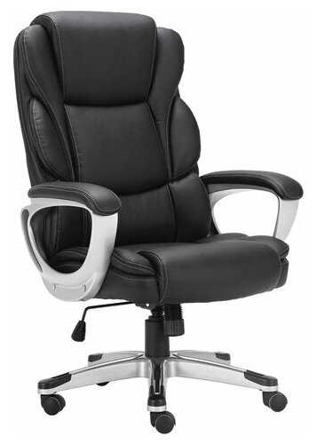 Кресло офисное BRABIX PREMIUM Rest EX-555, пружинный блок, экокожа, черное, 531938