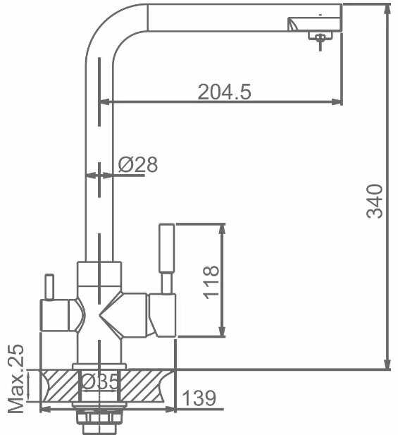 Смеситель для кухни Calorie CAL9924A18-2 фотография 1
