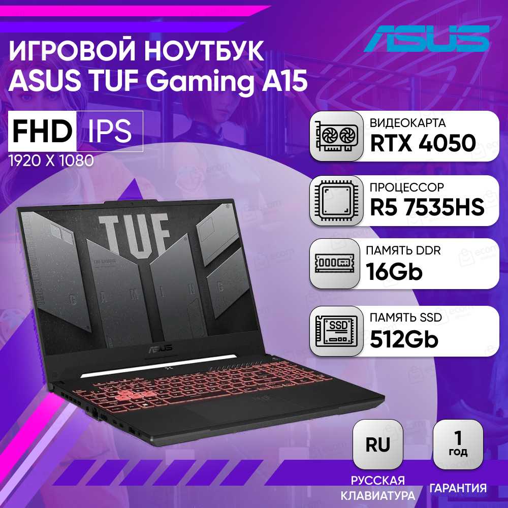 Ноутбук ASUS TUF Gaming A15 (FA507NU-LP141)