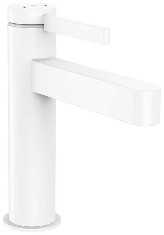 Hansgrohe Смеситель для раковины Finoris, с донным клапаном Push-Open, белый матовый, 76023700