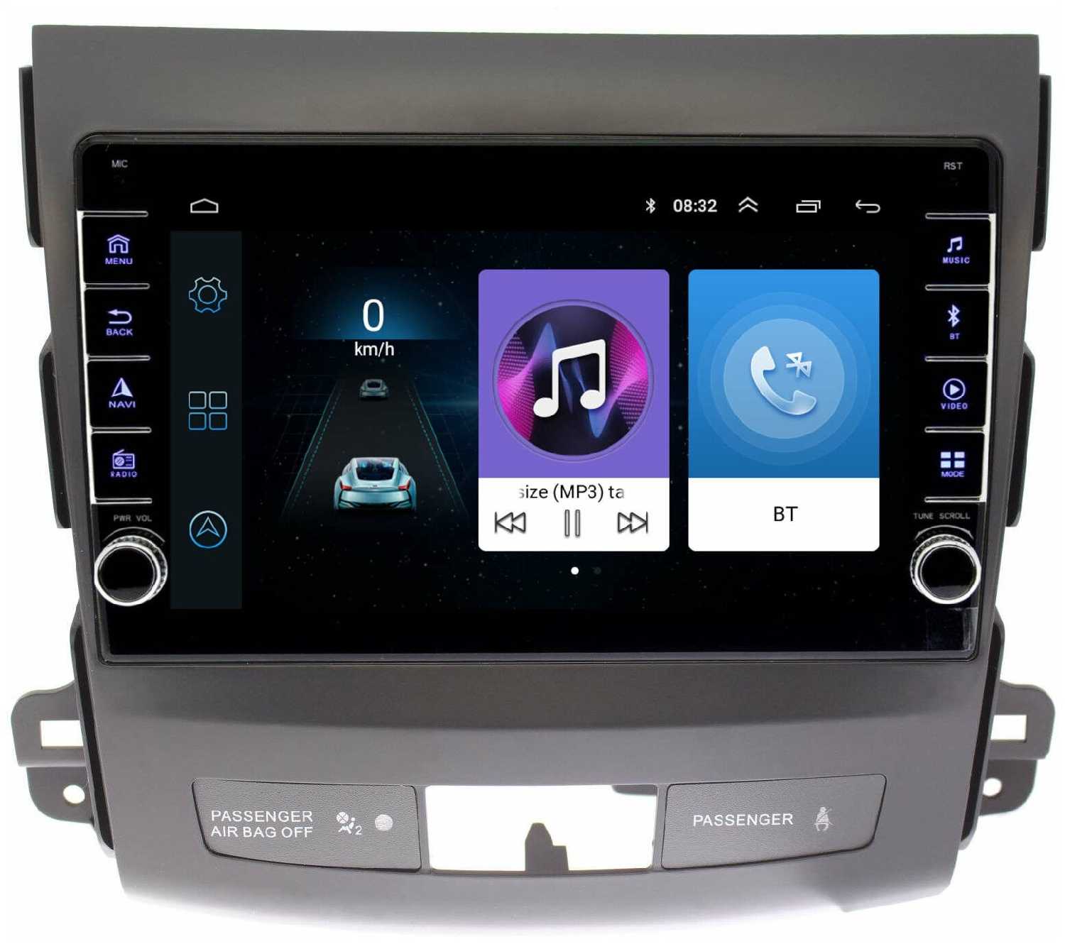 Штатная магнитола Wide Media Mitsubishi Outlander 2007 - 2012 [Android 10, WiFi, 2/32GB, 4 ядра]