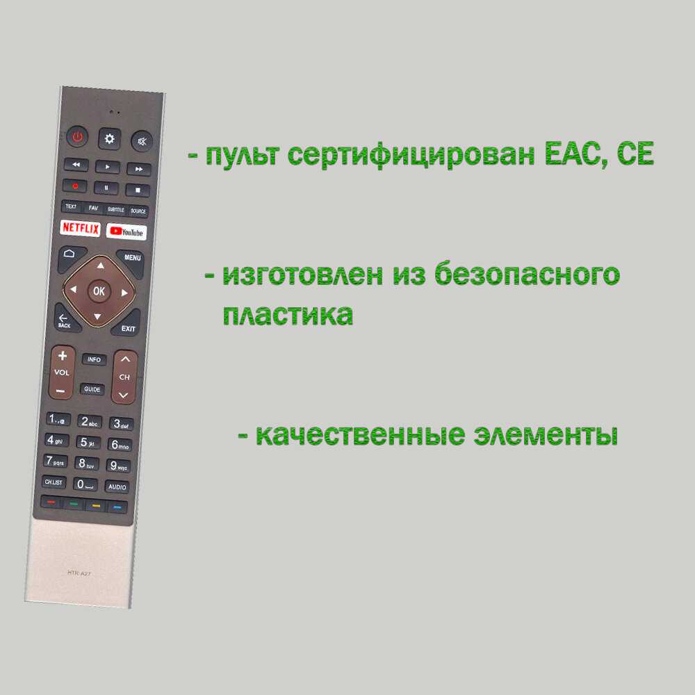 Пульт для телевизора Haier Smart TV S4 (ик-вариант, без голосового управления) фотография 2