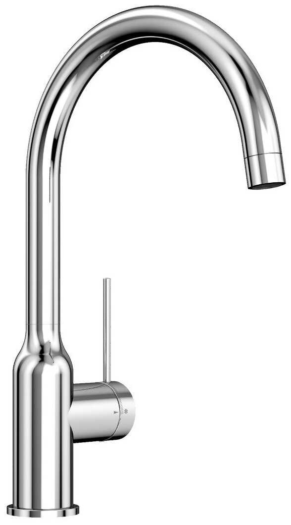 Смеситель для кухни (мойки) Elghansa 56B2013 однорычажный с поворотным изливом, нержавеющая сталь, хром фотография 3