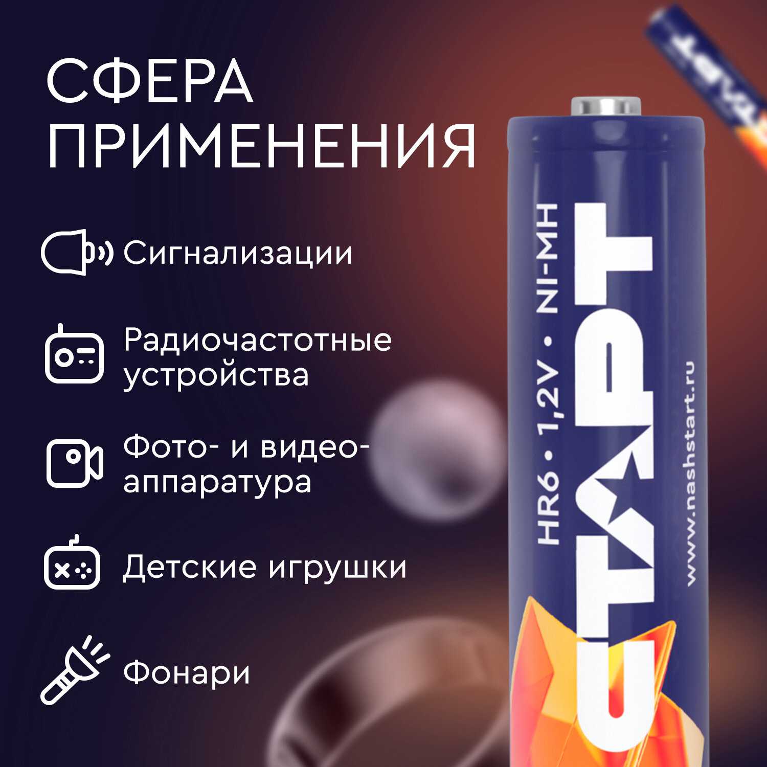 Аккумуляторные батарейки Старт HR6 AA 2700mAh Ni-MH (BL2) фотография 22