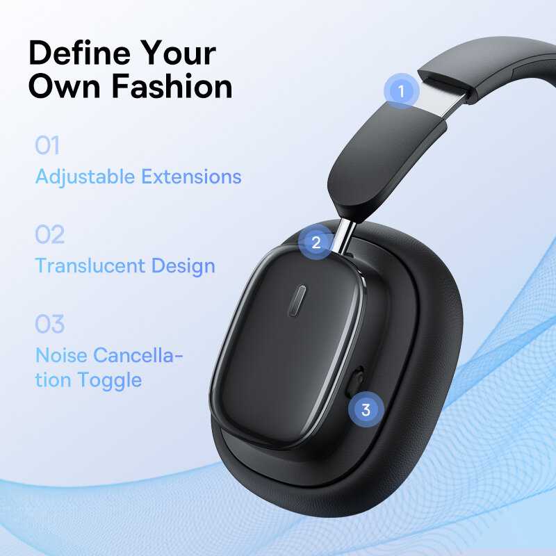 Беспроводные наушники Baseus Bowie H1i Noise-Cancellation (A00050402223-00) фотография 5
