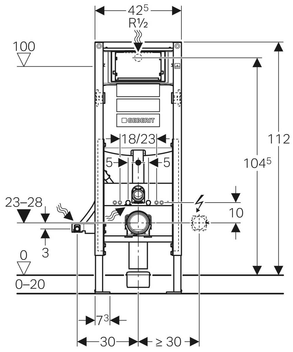 Рамная инсталляция GEBERIT DuofixUP 320 (111.350.00.5) фотография 2